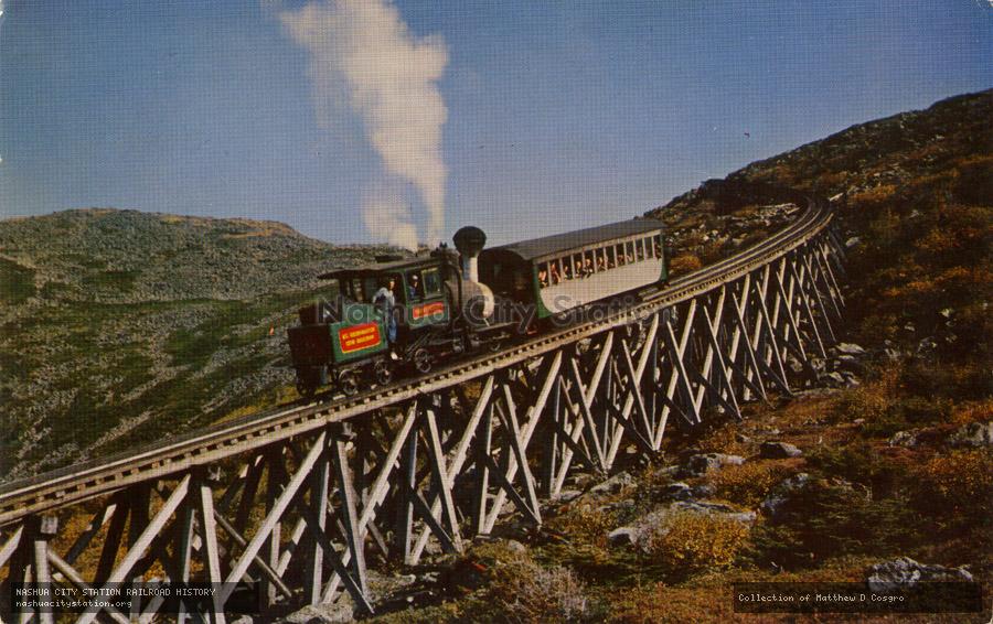 Postcard: The Famous Cog Railway, Mt. Washington, White Mountains, New Hampshire
